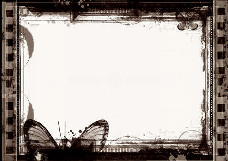 Computer designed highly detailed film frame with space for your text or image.Nice grunge element for your projectsの写真素材