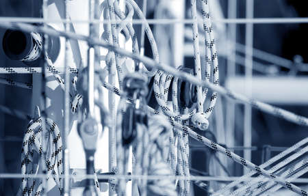Ropes on sail boats make perfect marine abstract background