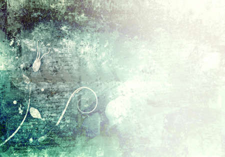 Computer designed highly detailed grunge floral background with space for your text or image. の写真素材