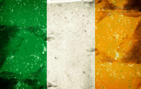 Computer designed highly detailed grunge illustration - Flag of Irelandの写真素材