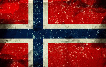 Computer designed highly detailed grunge illustration - Flag of Norwayの写真素材