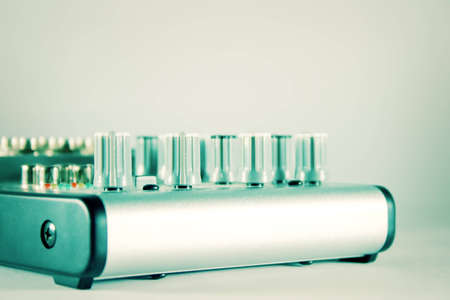 Studio mixer on white background. Retro style tone photo with shallow DOFの写真素材