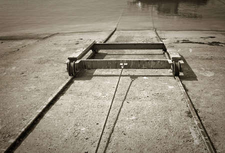 Retro style toned docks photoの写真素材