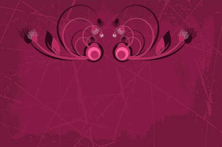 Editable modern vector grunge floral background with space for your text. More images like this in my portfolioのイラスト素材