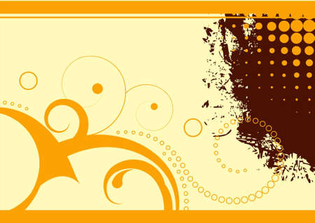 Editable modern vector grunge floral background with space for your text. More images like this in my portfolioのイラスト素材