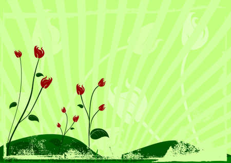 Editable modern vector grunge floral background with space for your text. More images like this in my portfolioのイラスト素材