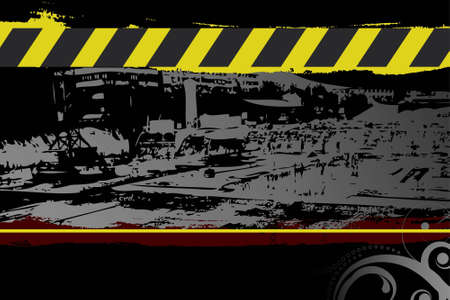 Editable vector grunge urban backgroundのイラスト素材