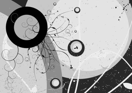 Editable modern vector grunge floral background with space for your text. More images like this in my portfolioのイラスト素材