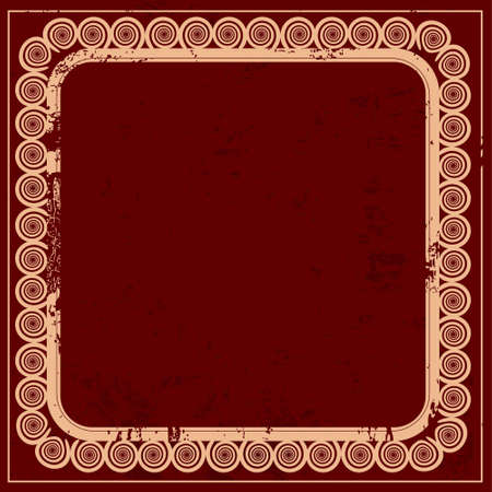 Editable vector decorative  grunge textured frame with space for your text or image.のイラスト素材
