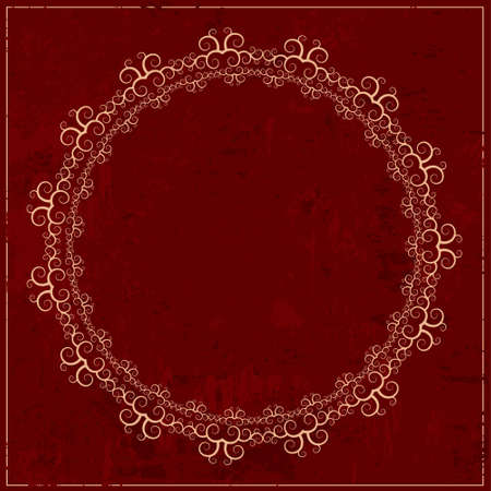 Editable vector decorative  grunge textured frame with space for your text or image.のイラスト素材
