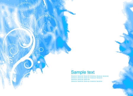 Editable modern vector floral background with space for your textのイラスト素材