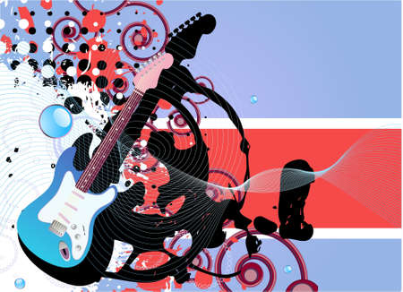 Editable modern vector grunge music background with space for your textのイラスト素材