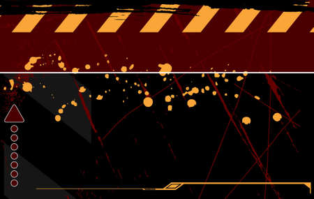 Editable vector high-tech grunge futuristic background with space for your textのイラスト素材