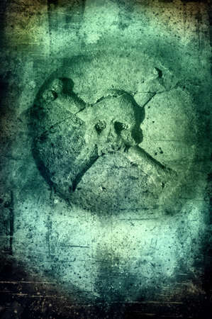 Computer designed highly detailed grunge abstract textured collage - Old pirate grave. Nice background for your projects.の写真素材