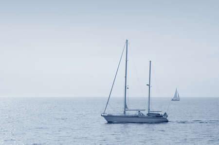 Sail boat sailing on a sunny day