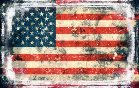 Computer designed highly detailed grunge illustration - Flag of USA