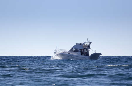 Motor boat on open sea. More images like this in my portfolio