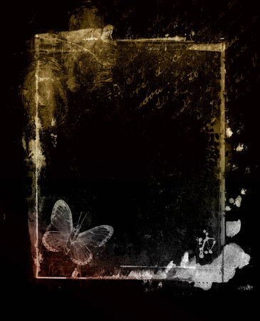 Highly detailed grunge abstract textured frame with space for your text or image. Great grunge layer for your projects.の写真素材
