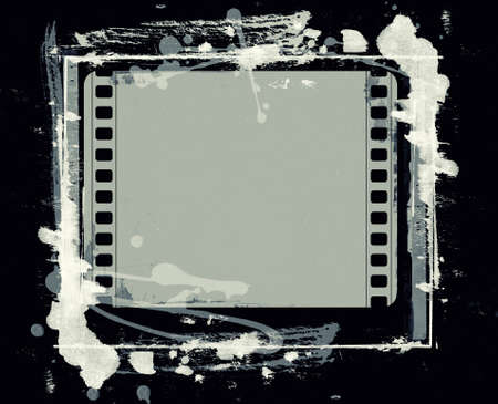 High detailed film frame with space for your text or image.の写真素材