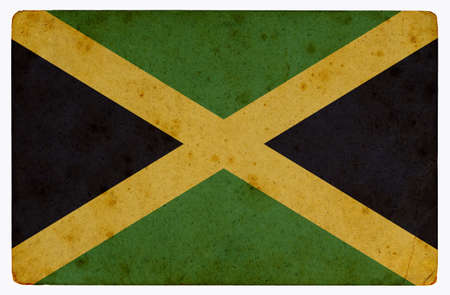 Computer designed highly detailed grunge illustration - Flag of Jamaicaの写真素材