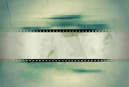 High detailed grunge film frame with space for your text or image.の写真素材
