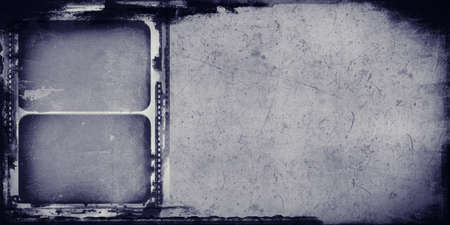 High detailed grunge film frame with space for your text or image.の写真素材