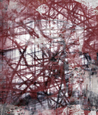Highly detailed grunge abstract textured collage. Cool grunge texture or background for your projectsの写真素材