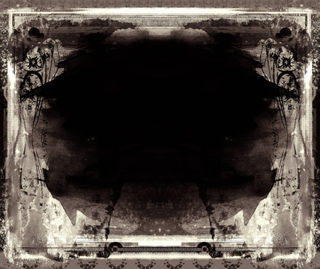 Highly detailed grunge frame  with space for your text or image  Great grunge layer for your projects の写真素材