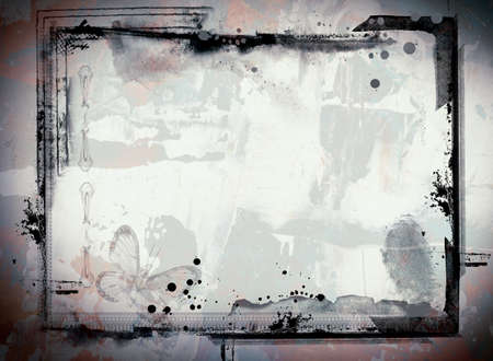 Highly detailed grunge frame  with space for your text or image. Great grunge layer for your projects.の写真素材