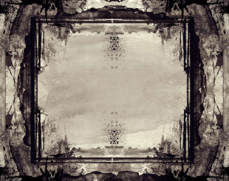 Highly detailed grunge frame  with space for your text or image. Great grunge layer for your projects.の写真素材