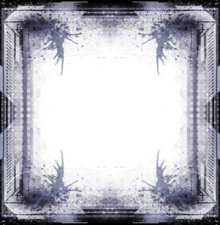 Highly detailed grunge frame  with space for your text or image. Great grunge layer for your projects.の写真素材