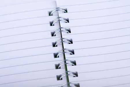 Spiral notebook close up photo with space for your textの写真素材