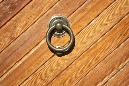 Close up of wooden doorsの写真素材
