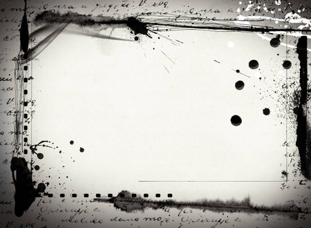 Highly detailed grunge frame  with space for your text or image. Great grunge layer for your projects.の写真素材