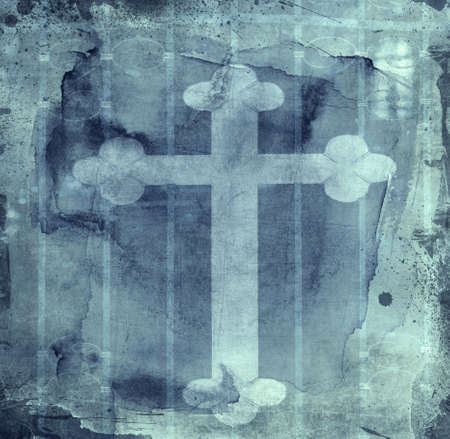 grunge textured spiritual  retro style l background - collage, with space for your textの写真素材