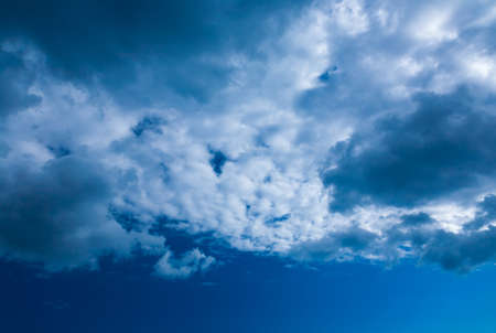 Beautiful skyscape on a sunny day, nice nature background or for use as layer on your photosの写真素材