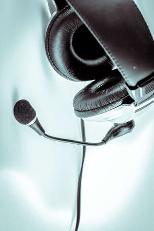 Headset , artistic style toned studio photo の写真素材