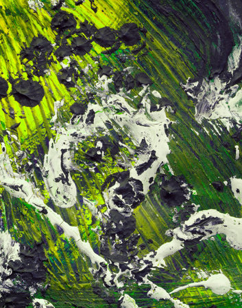 Abstract  background or texture created with multiple layers of  mixed media elements.の写真素材