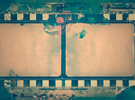 High detailed grunge film frame,border,background or texture with space for your text or image.の写真素材