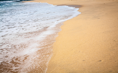 Beautiful tropical surfing sand beach on sunny summer dayの写真素材