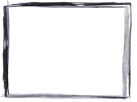 Grunge retro style frame with watercolor strokesの写真素材