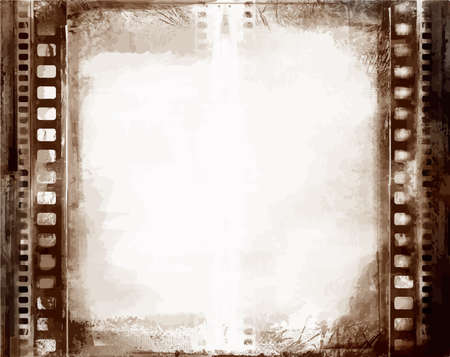 Grunge Vector Frame Or Distressed Texture . Large High Detailed Decorative Vintage Weathered Border. Great Grunge Background Or Retro Design Decor Element For Your Projects.のイラスト素材