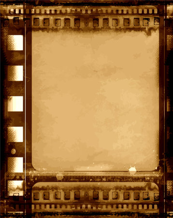 Grunge Frame Or Distressed Texture . Large High Detailed Decorative Vector Vintage Weathered Border. Great Grunge Background Or Retro Design Decor Element For Your Projects.のイラスト素材