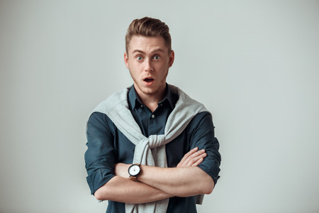 Young business person casual look studio conceptの写真素材