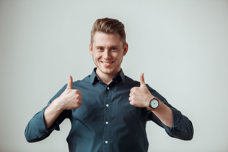 Young business person casual look studio conceptの写真素材