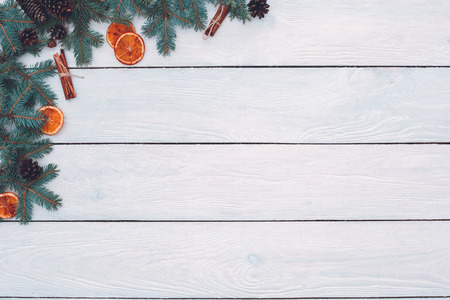 Christmas new year concept table top view