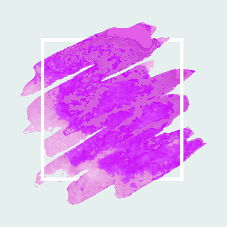 A Vector pattern background with brush strokes in watercolor, enclosed in square.のイラスト素材