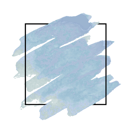 A Vector pattern background with brush strokes in watercolor, enclosed in square.のイラスト素材