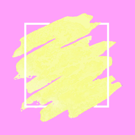 A Vector pattern background with brush strokes in watercolor, enclosed in square.のイラスト素材