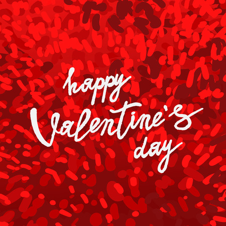Happy Valentines Day greeting card with red fluffy background illustration which can be used as poster, flyers, invitation, brochure, banners, saleのイラスト素材